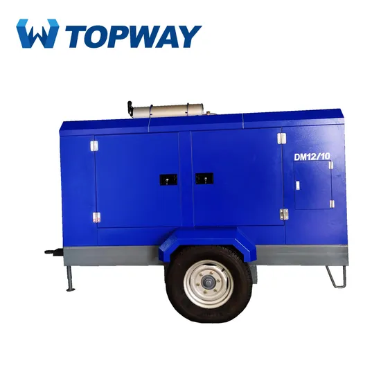 Dm12/10 12m3/Min 10bar Portable Screw Air Compressor with Diesel Engine